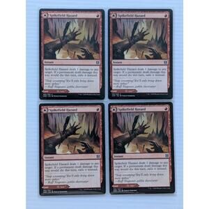 Lot 4 Spikefield Hazard/Spikefield Cave — Zendikar Rising #166 — Near Mint — MTG